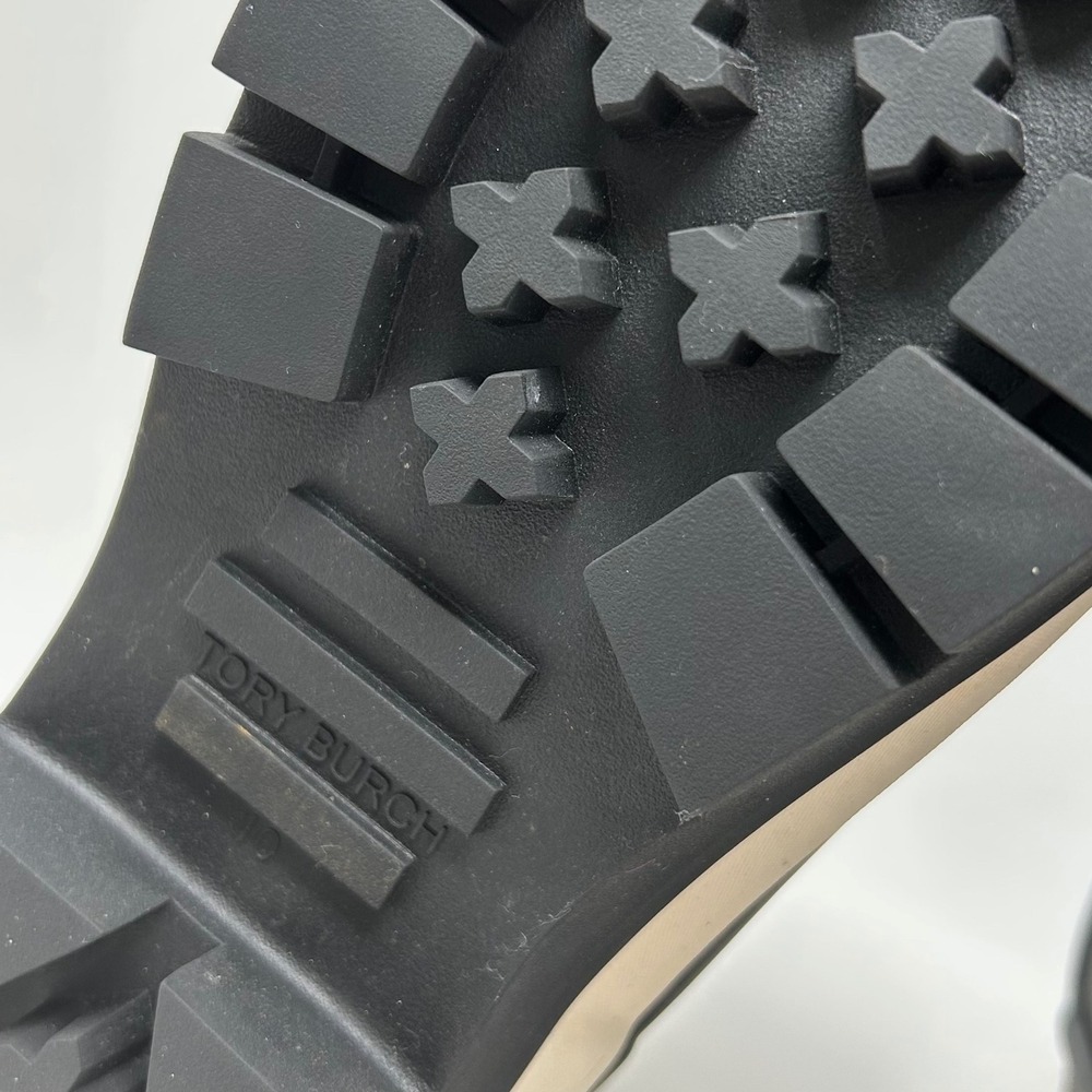 Tory Burch Foul Weather Hurricane Rain Boots Women's Size 10 Black - Picture 9 of 9